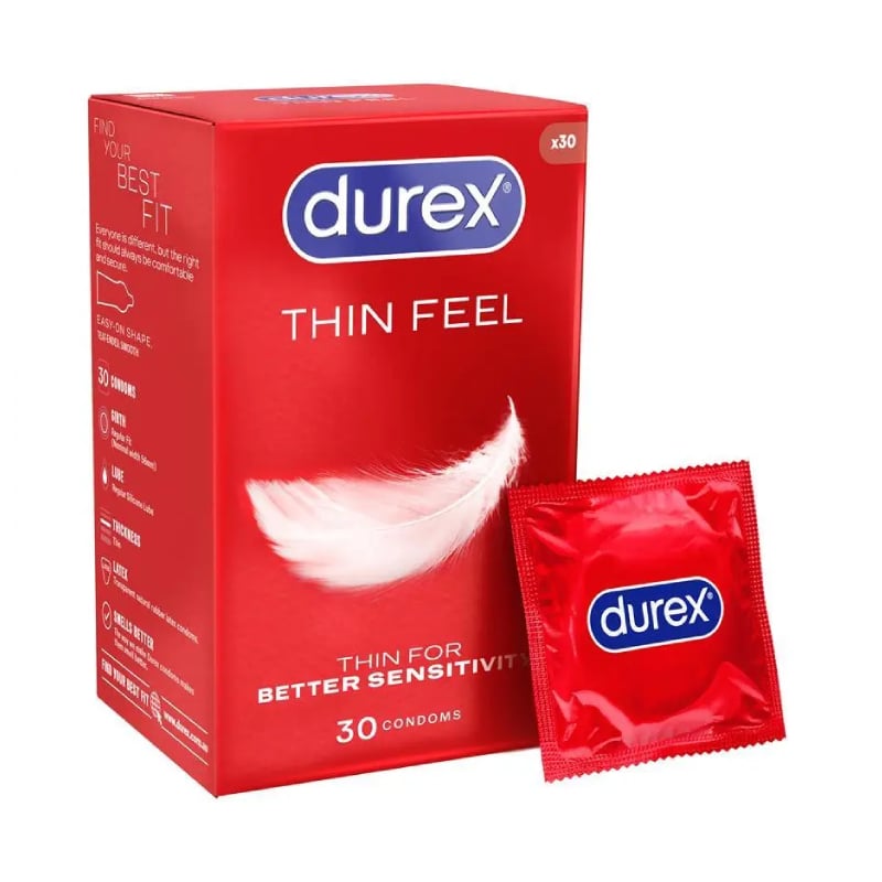 Bao cao su gia đình Durex Thin Feel - Siêu mỏng (30 chiếc) 3 bcs sieu mong durex thin feel 30 chiec 2026 1
